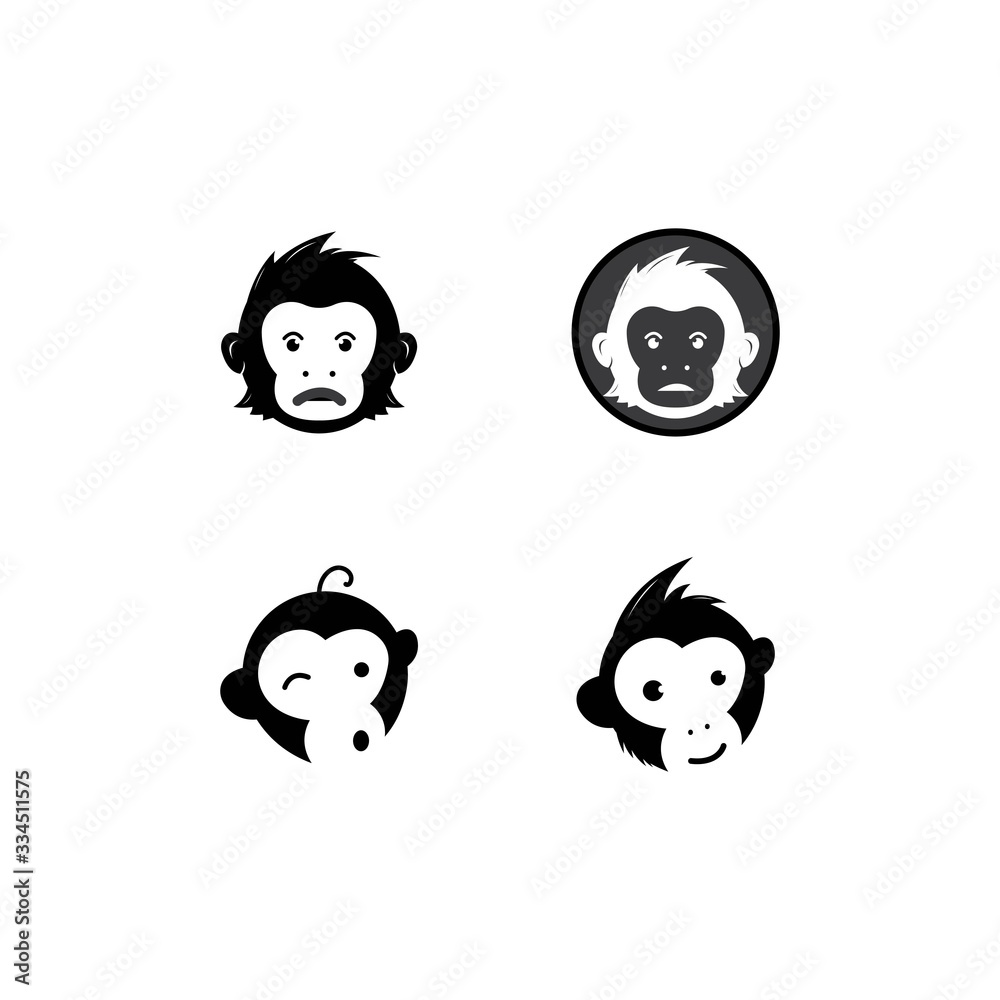 monkey vector logo design monkey vector logo design