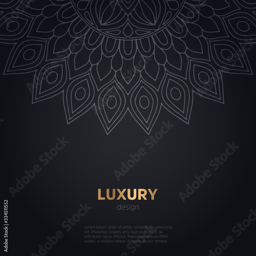 luxury mandala dark design background