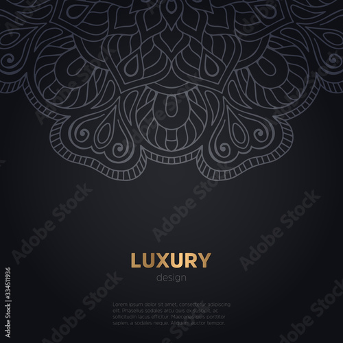 luxury mandala dark design background