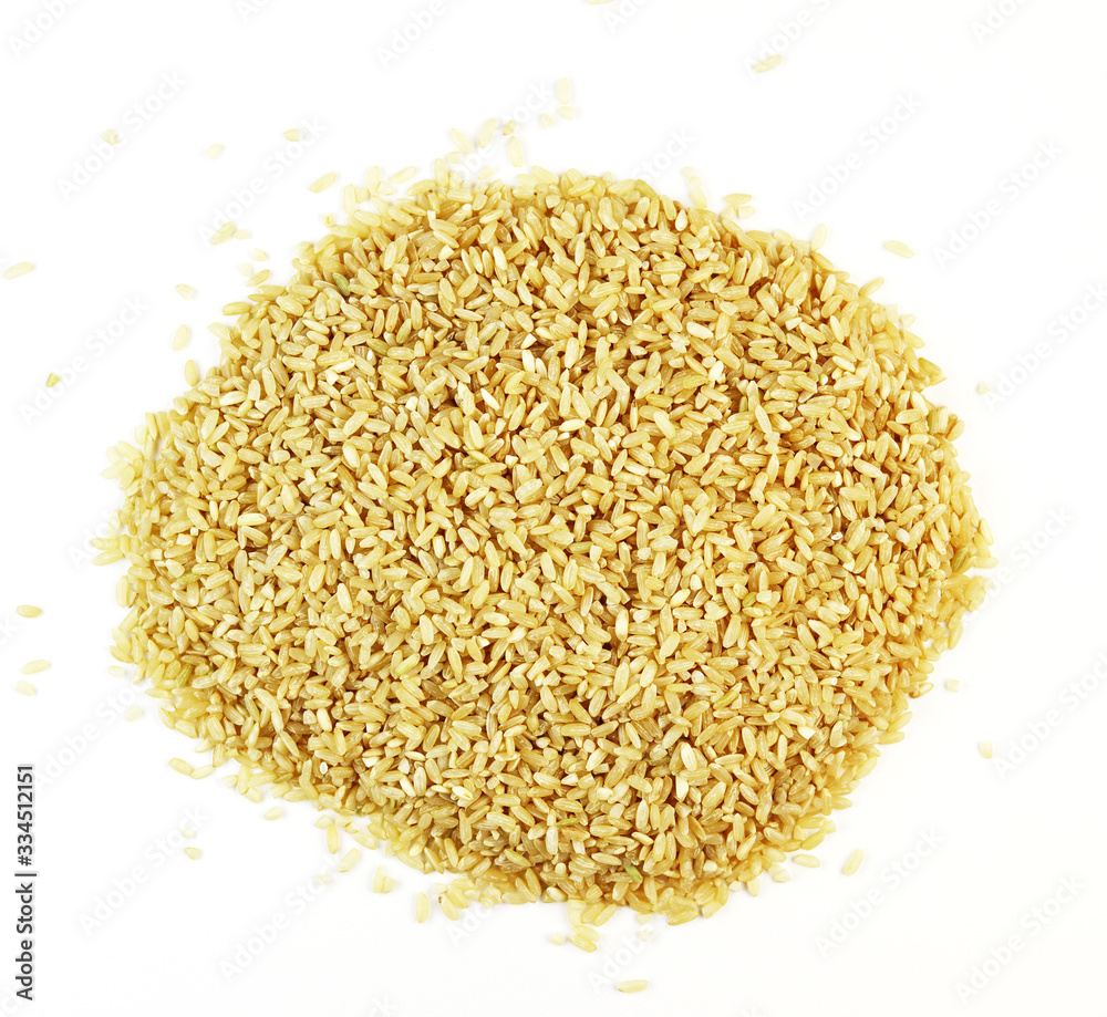 Basmati rice in a pile isolated on a white background Basmati rice in a pile isolated on a white background