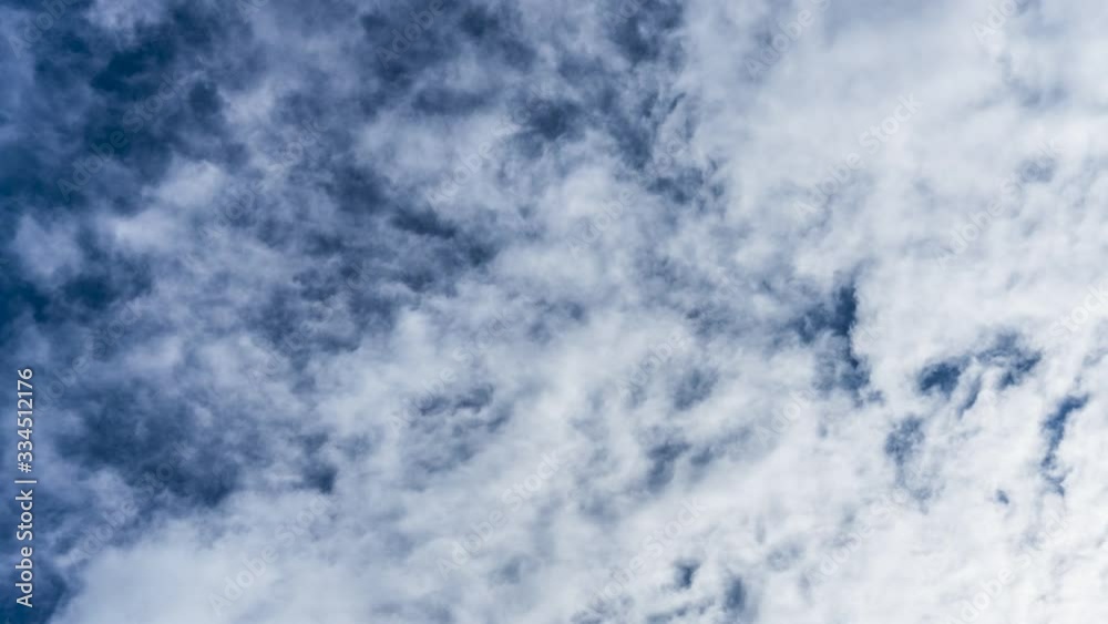 Clear blue sky with white clouds. 4k Time lapse of clouds rolling. Clear blue sky with white clouds. 4k Time lapse of clouds rolling.