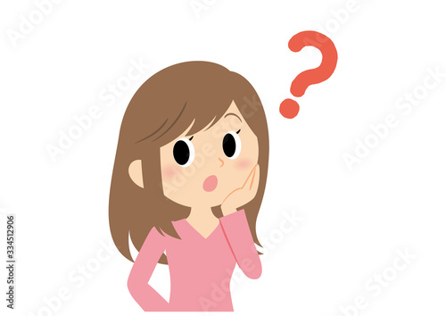女性の表情　疑問