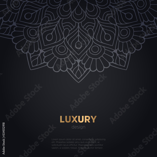 luxury mandala dark design background