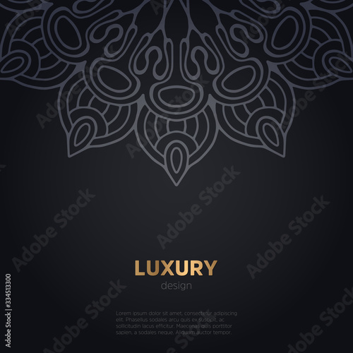 luxury mandala dark design background