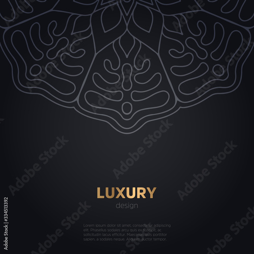 luxury mandala dark design background
