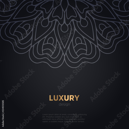 luxury mandala dark design background