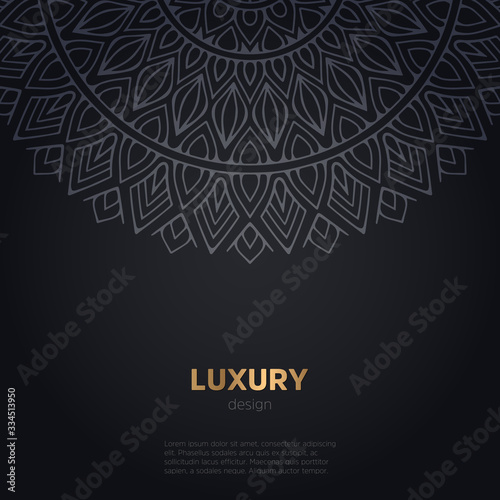 Fototapeta Naklejka Na Ścianę i Meble -  luxury mandala dark design background
