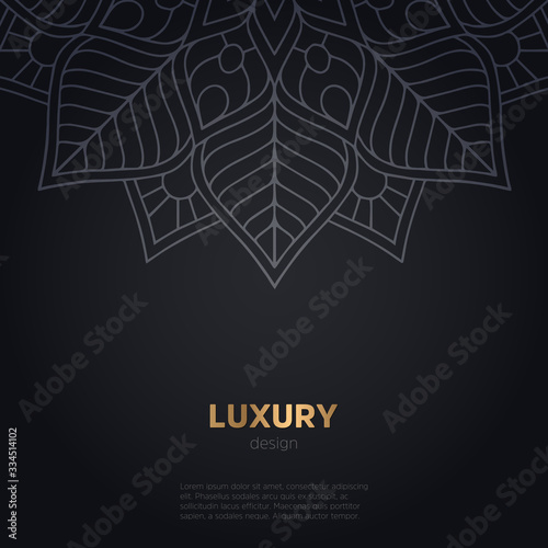 luxury mandala dark design background