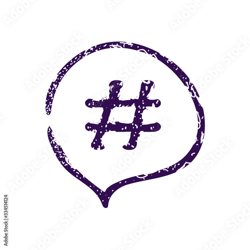 Hashtag sign icon Vector illustration on white bacground