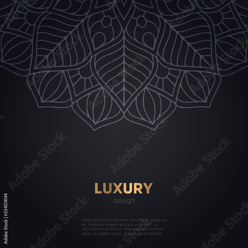 luxury mandala dark design background