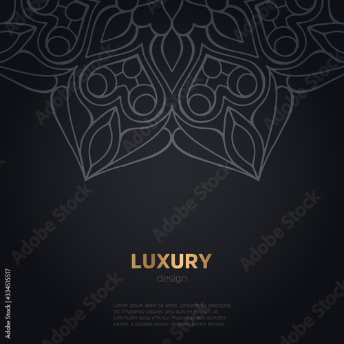 luxury mandala dark design background