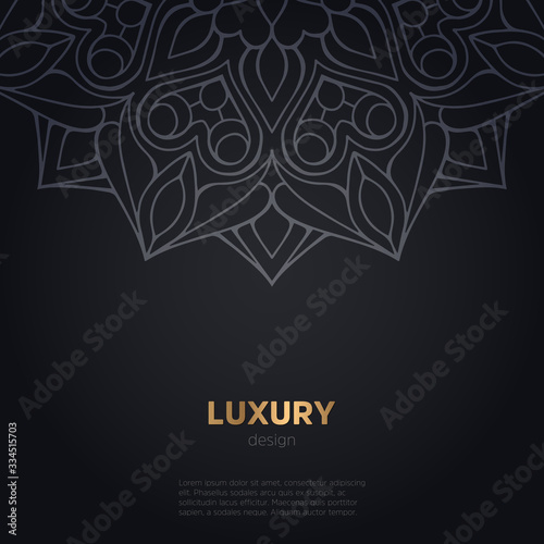 luxury mandala dark design background
