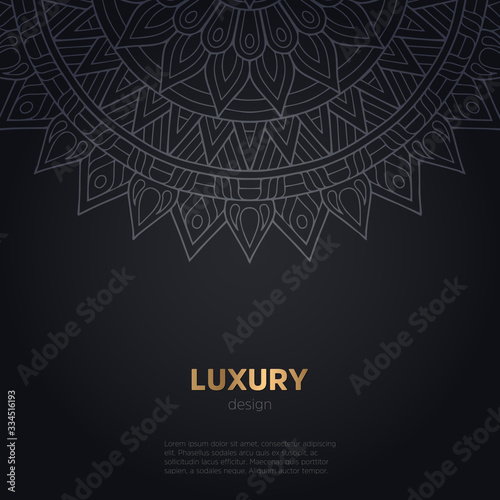 luxury mandala dark design background