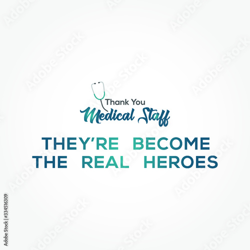 Illustration Thank You Doctor, Nurse, Medical Staff 