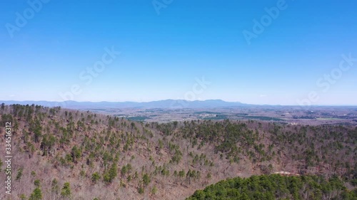 Blue Sky aerial at Paris Mountain Near Greenville SC and the Blue Ridge Mountains