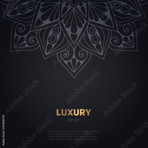 luxury mandala dark design background