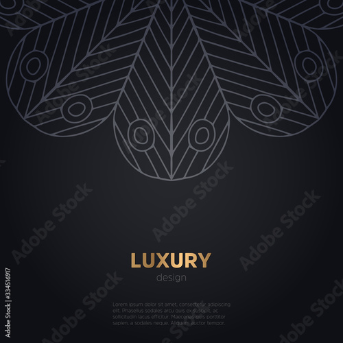 luxury mandala dark design background