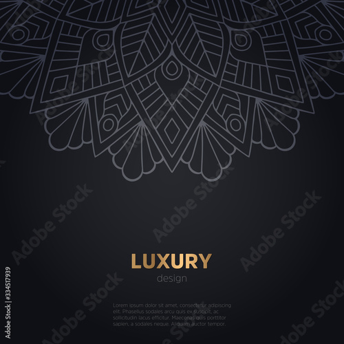 luxury mandala dark design background