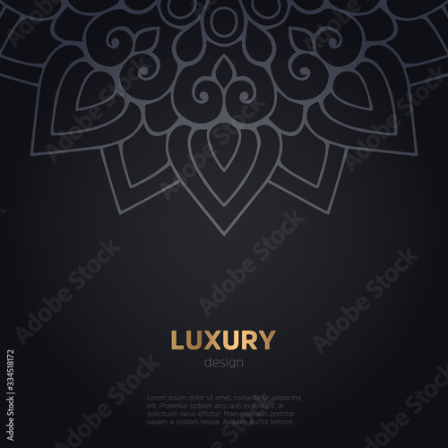 luxury mandala dark design background