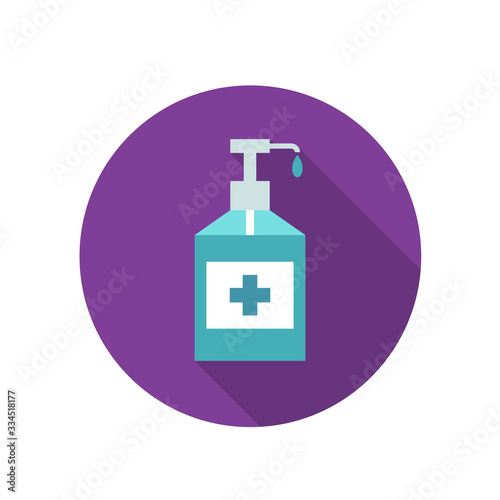 alcohol gel, hand sanitizer flat icon, vector illustration