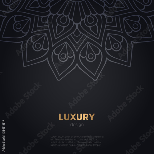 luxury mandala dark design background
