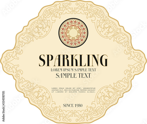 WINE LABEL ORNAMENTAL DESIGN GRAPHIC AMARONE AND PROSECCO 
