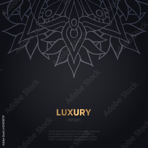 luxury mandala dark design background