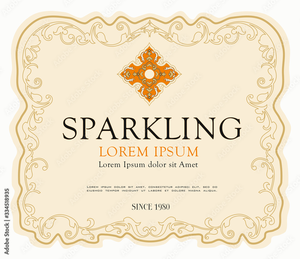 WINE LABEL ORNAMENTAL DESIGN GRAPHIC AMARONE AND PROSECCO 