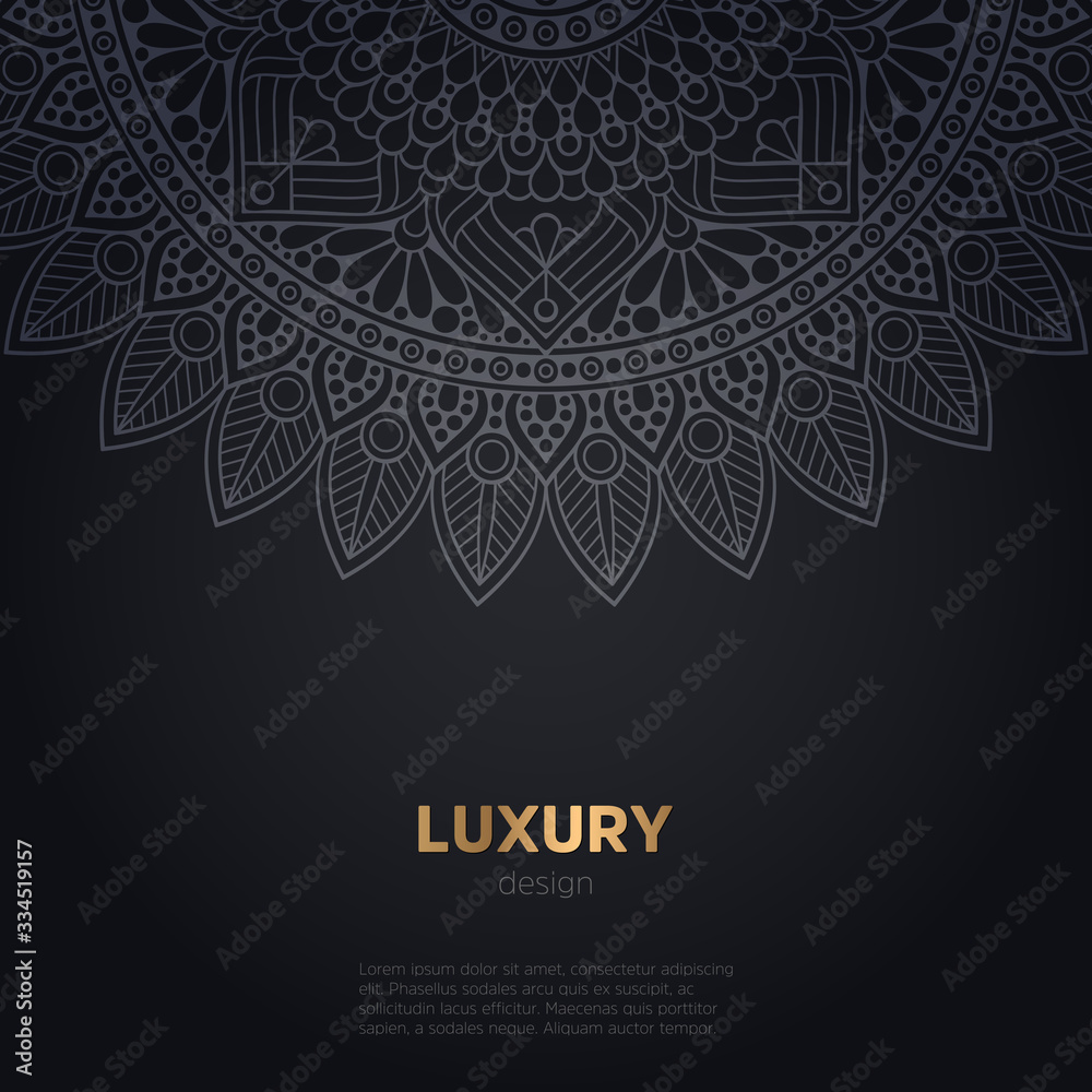 luxury mandala dark design background
