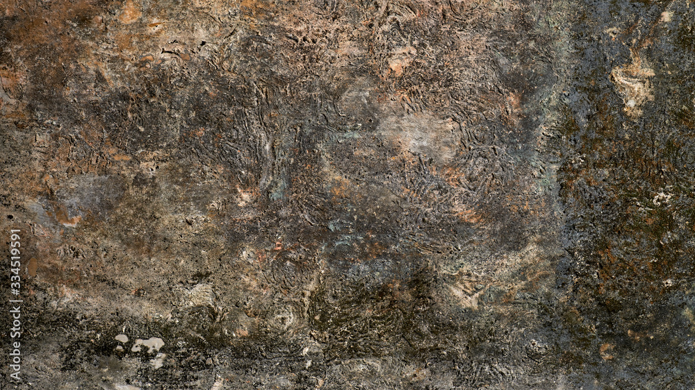 Naklejka premium Moldy shabby concrete pavement.Ancient wall with peeling plaster. Old concrete wall textured background