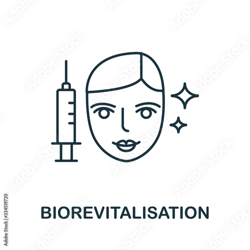 Biorevitalisation icon from plastic surgery collection. Simple line element Biorevitalisation symbol for templates, web design and infographics photo