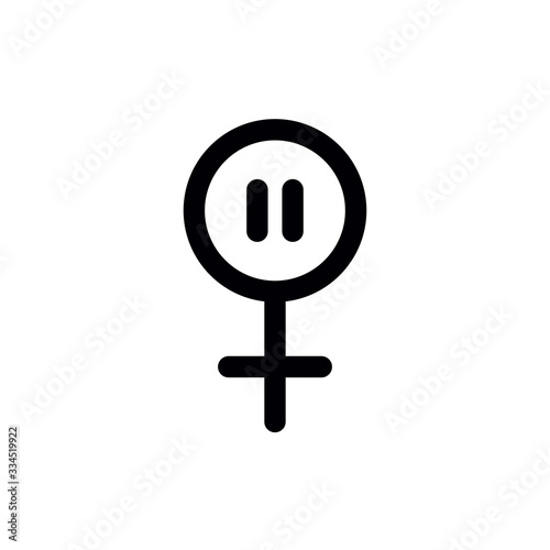 menopause line icon, vector illustration