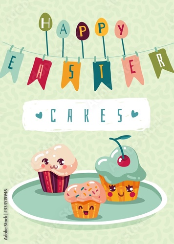Vertical spring easter poster