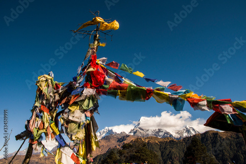 Prayer flags in the wind