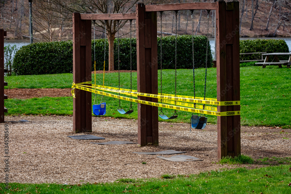 A Stay-At-Home order issued due to the Covid-19 pandemic has caused children out of school to lose access to playgrounds as well A Stay-At-Home order issued due to the Covid-19 pandemic has caused children out of school to lose access to playgrounds as well
