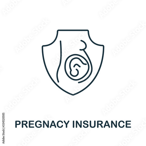 Pregnacy Insurance icon from insurance collection. Simple line Pregnacy Insurance icon for templates, web design and infographics