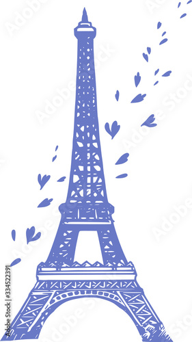 Fototapeta Naklejka Na Ścianę i Meble -  Eiffel Tower element for desing