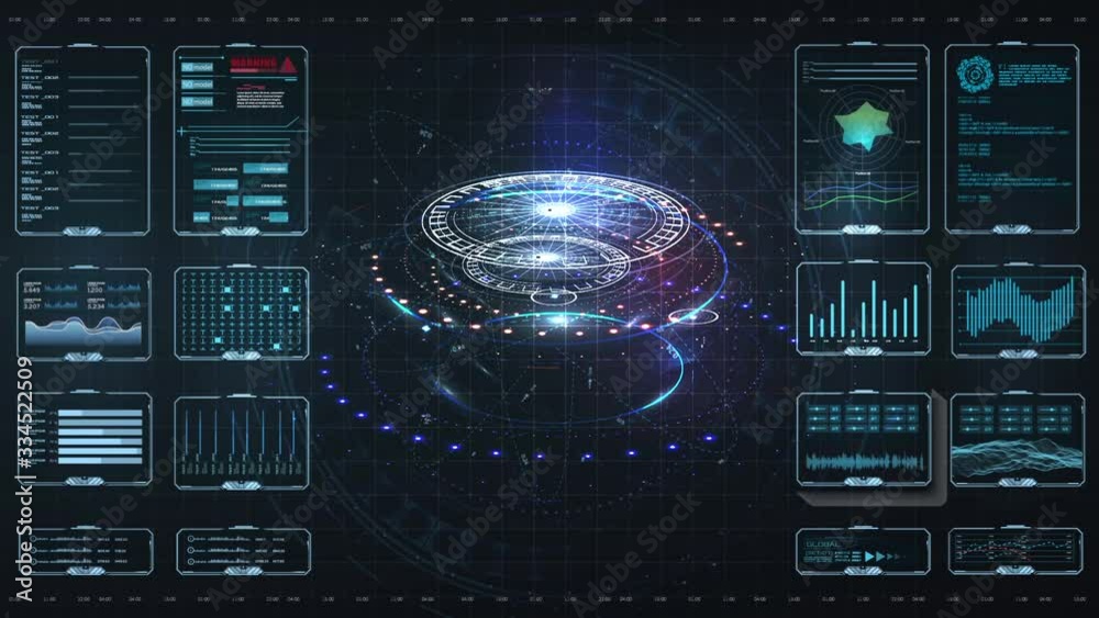 Virtual reality.Futuristic VR head-up display design. HUD,GUI futuristic element. Circle Abstract Digital Technology UI Futuristic HUD Virtual Interface Elements Sci- Fi Modern User For Graphic Motion