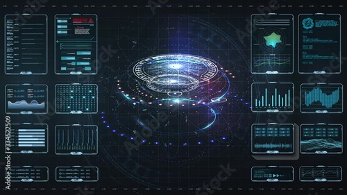 Virtual reality.Futuristic VR head-up display design. HUD,GUI futuristic element. Circle Abstract Digital Technology UI Futuristic HUD Virtual Interface Elements Sci- Fi Modern User For Graphic Motion
