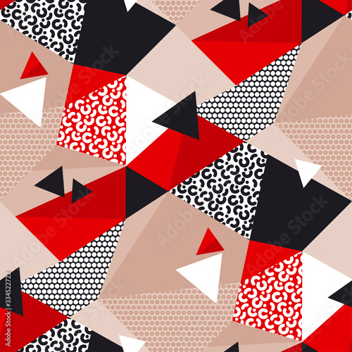 Classic red and black seaml...