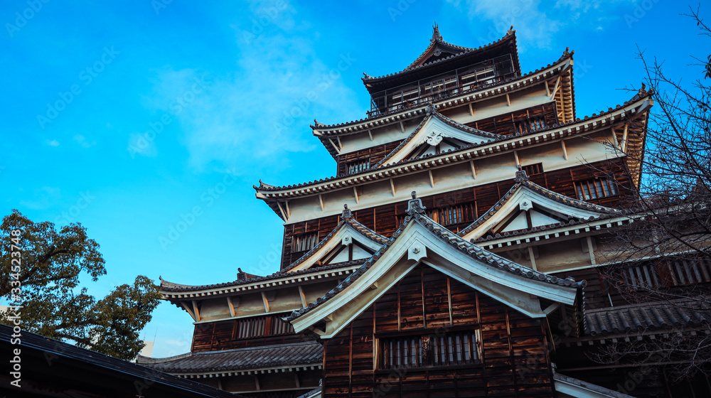 Black Carp Castle in Hiroshima, Japan