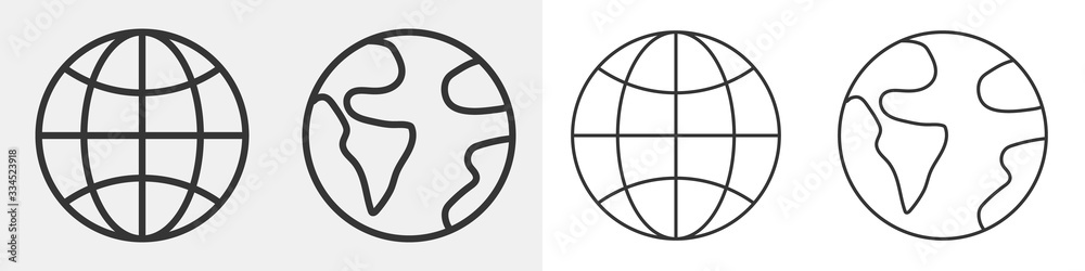 Fototapeta premium World vector icons isolated.