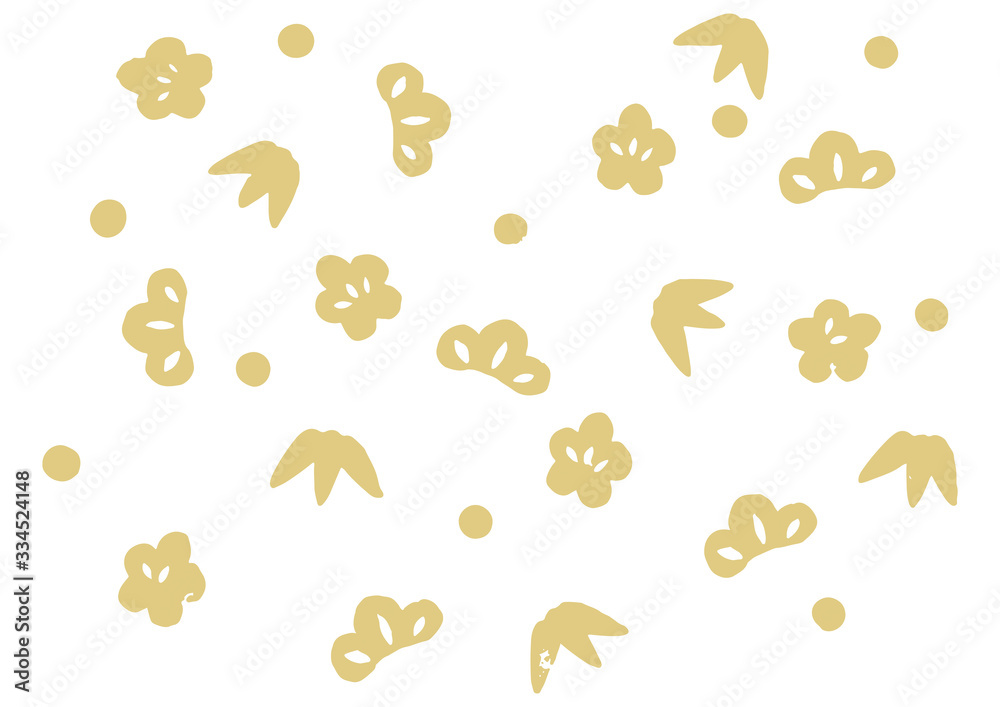 松竹梅　背景　金色　単色