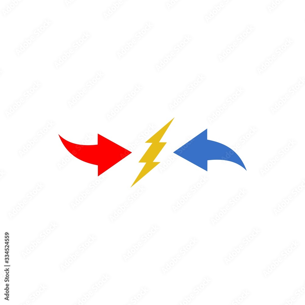 Opposition icon isolated on white background. Conflict of interest icon Opposition icon isolated on white background. Conflict of interest icon