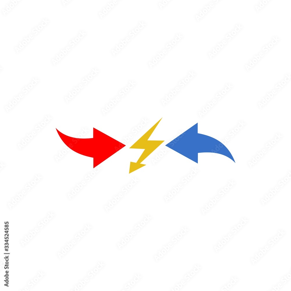 Opposition icon isolated on white background. Conflict of interest icon Opposition icon isolated on white background. Conflict of interest icon