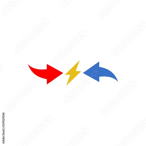 Wallpaper Mural Opposition icon isolated on white background. Conflict of interest icon Torontodigital.ca