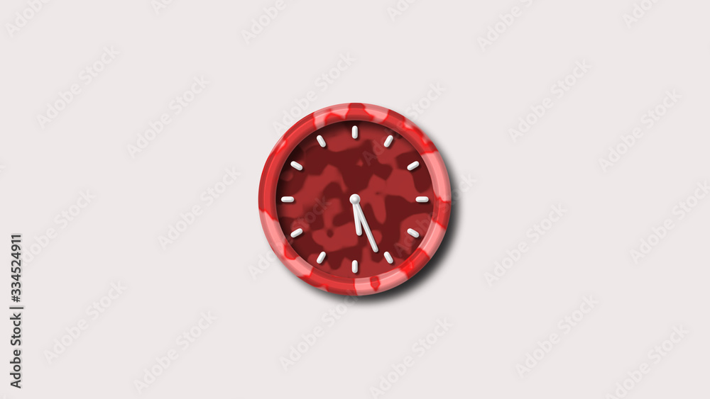 Fototapeta premium New clock icon,3d wall clock icon,Red army 3d wall clock icon