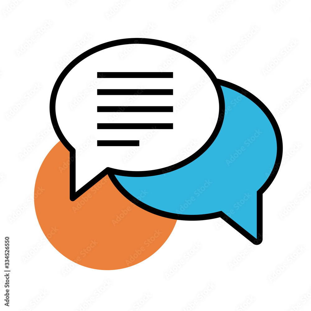 speech bubbles line and fill style icon speech bubbles line and fill style icon
