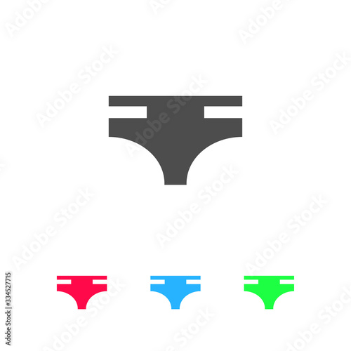 Swimming trunks for men icon flat.