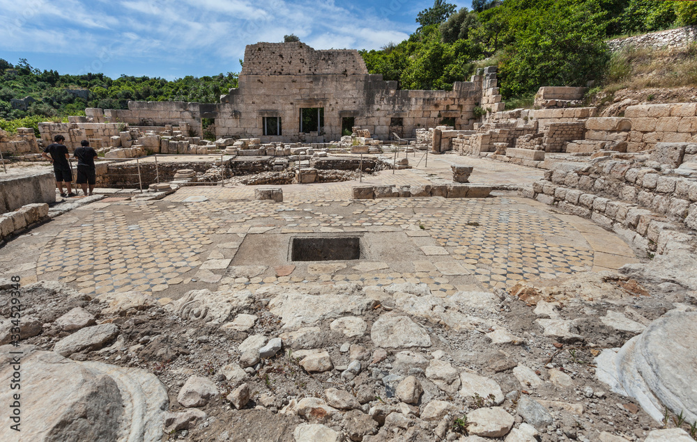 Roman and byzantines ruins in Elaiussa Sebaste in Cilicia, Ayas, Turkey